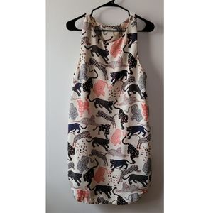 H&M Midi Wild Cat Panther Print Dress